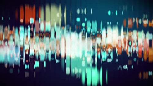 Gradient glass texture with soft glowing particles in teal and orange tones