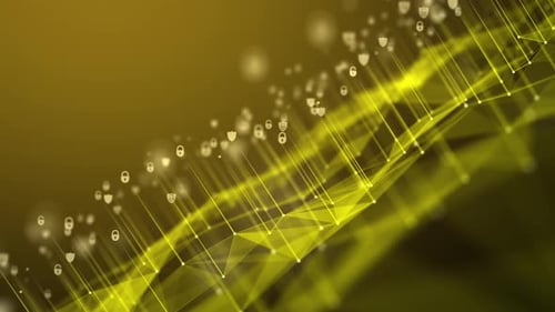Cyber Security of Digital Data Network Protection. High-speed Abstract Cloud technology background