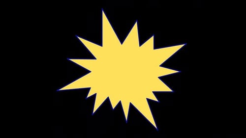 Animated Yellow Starburst Reveal Element