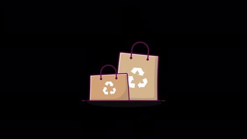 Animated Reusable Bag. Eco-Friendly Bag Concept Video - Transparent