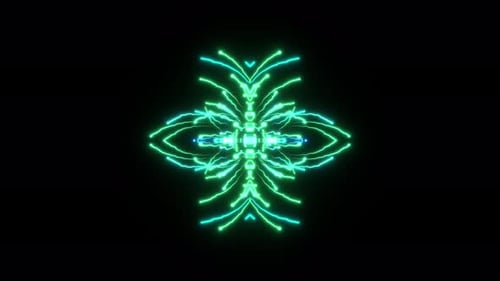 Abstract Green Blue Energy Field Motion Graphic