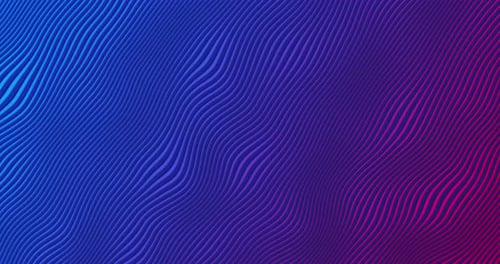 Abstract gradient neon background with wave animation, texture, seamless loop