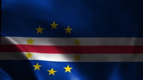 Cape Verde Waving Flag. Flag of Cape Verde Waving Animation.