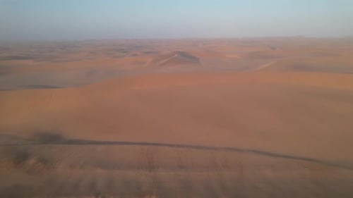 Aerial drone, Where the desert meets the ocean, Port Sandwich, Namibia, Africa
