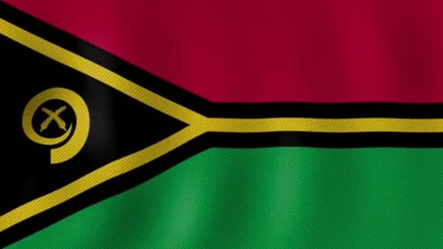 Waving Flag of Vanuatu Digital Animation