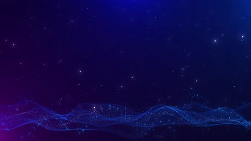 Abstract Digital Wave Particle Background Loop