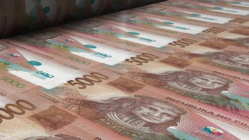 Currency Production Line with Philippine Peso Banknotes