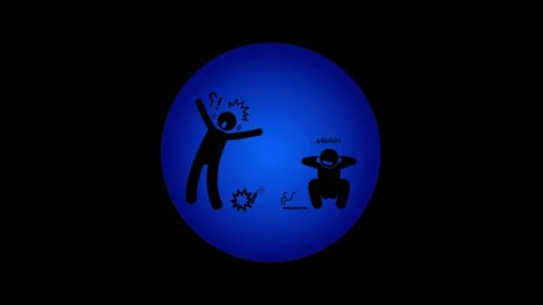 Fireworks Funny Icon Loop 3d