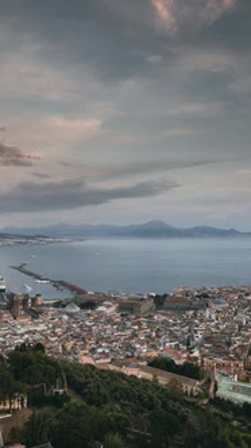 Naples Italy Top View Skyline