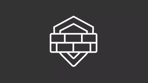 Animated Firewall White Line Icon