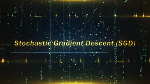 Stochastic Gradient Descent (Sgd) Word On Technology Background