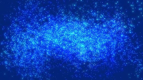 Abstract Glowing Blue Particle Dust Background Loop
