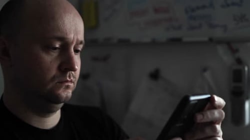 Creative Journaling: Man Working from Home Office