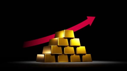 Gold investment growth with upward market trend