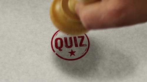 Quiz competition game stamp and stamping loop