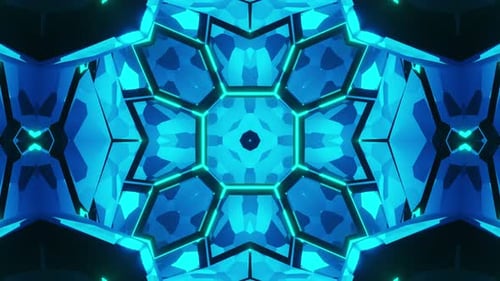 Colorful kaleidoscope design with red center. Kaleidoscope VJ loop