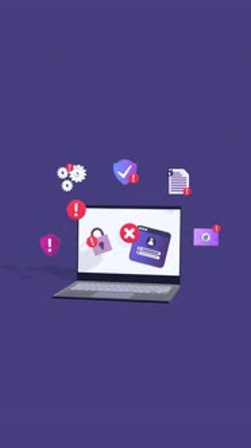 Phishing Email and Cybersecurity Animation in Vertical Video Format.