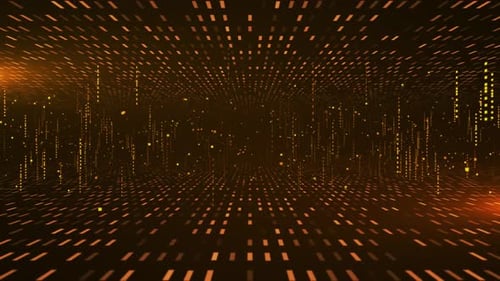 Futuristic Digital Data Stream Grid Background Animation