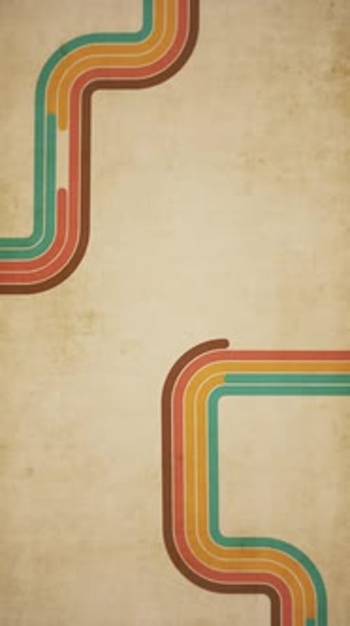 Retro Flowing Lines Vertical Motion Background Loop