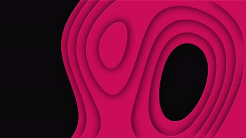 Abstract Pink Layered Shapes Flowing Background Loop