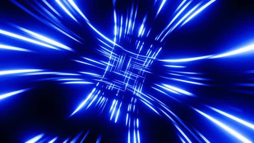 Blue Light Hypnotic Tunnel Background