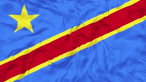 Democratic Republic of Congo Flag Waving 3D Animation
