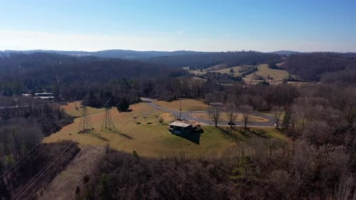 Revelación aérea de la presa de Melton Hill en Oakridge, Tennessee