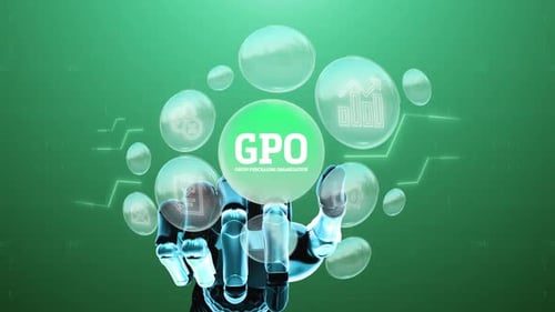 Digital Robotic Hand Presents GPO Concept with Icons