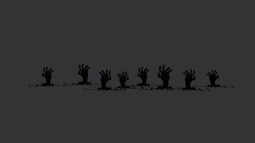 Tomb Hand Comes Out From Sand Halloween Transparent Loop From 6.02 Sec