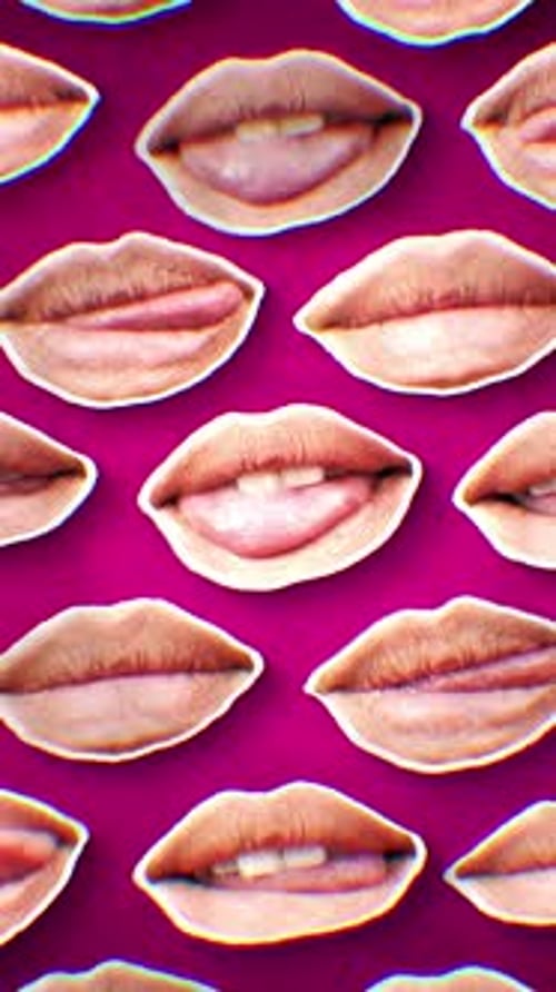 Stop Motion Style Yummy Mouths Portrait Background