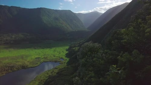 Aerial view of the Waipio valley