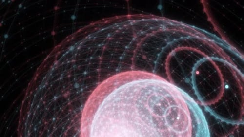 Futuristic Abstract Network Sphere Connection Animation