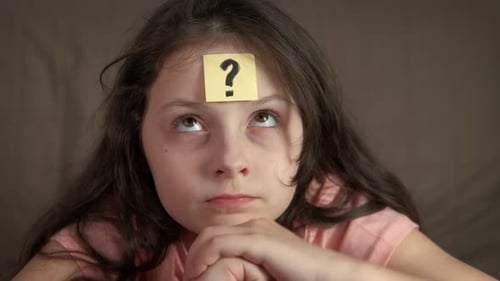 Attached a Question Mark on Forehead