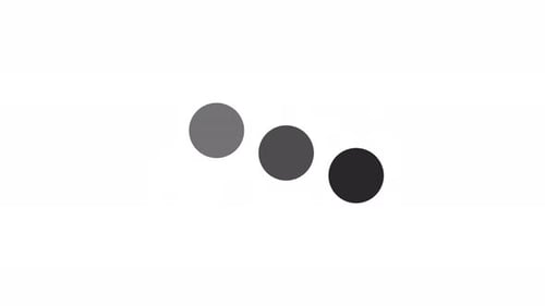 simple 3 dot animated loading motion graphic alpha channel loop video design