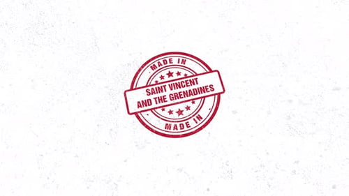 Animated Made In Saint Vincent And The Grenadines Grunge Stamp