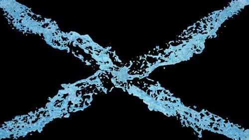 Dynamic Blue Liquid Splash Transition