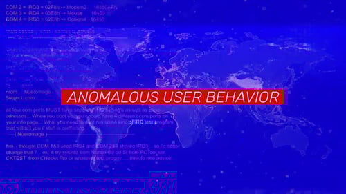 Anomalous User Behavior Text On Hacking Background Screen