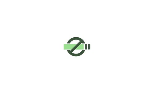Flat Design No Smoking Icon Animation