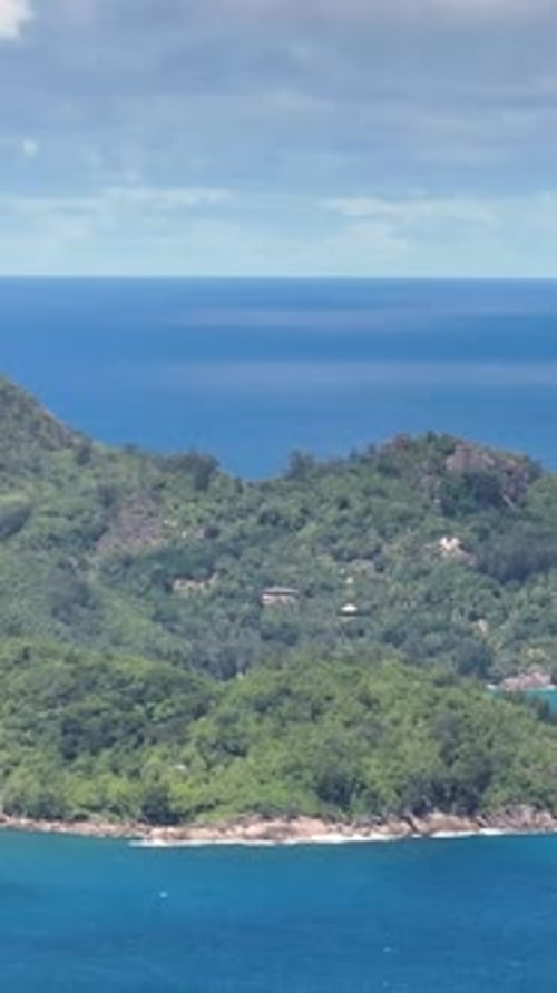 Lush Coastal Hills and Ocean View Seychelles Mahe