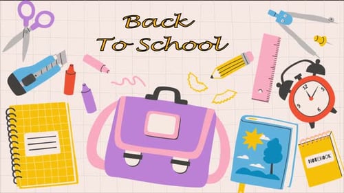Back To School Background On Yellow 4K