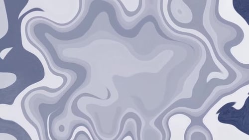 Abstract Flowing Grey Blue Liquid Swirl Background Animation
