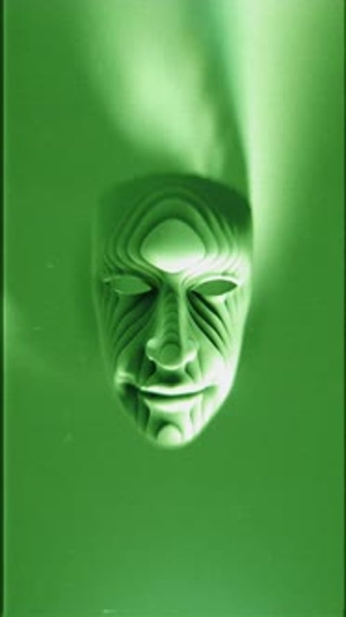 Glowing Abstract Face Mask Morphing Animation