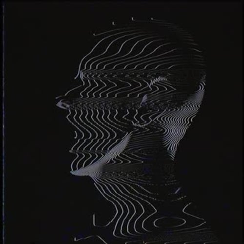 Glitch Abstract Human Head Digital Profile Animation