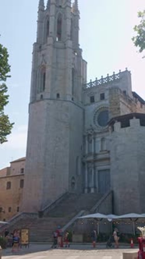 Collegiate Church of St Felix Historic Monument in Girona Spain