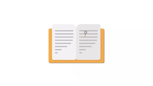 Open Book With Magnifying Glass