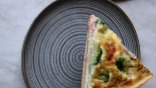 quiche french dish step by step making of and ready to eat served on plate