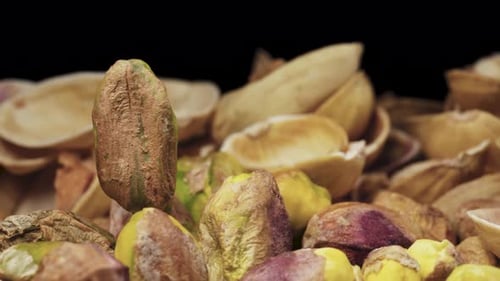 Delicious Pistachios and Shells Macro Shot