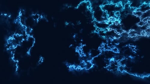 Animated Abstract Blue Electric Plasma Energy Background