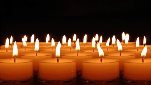 Burning Candles and Dancing Flames