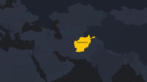 Clean Flat Design World Map Country Highlight Reveal